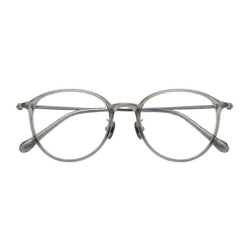 Round Gray Eyeglasses