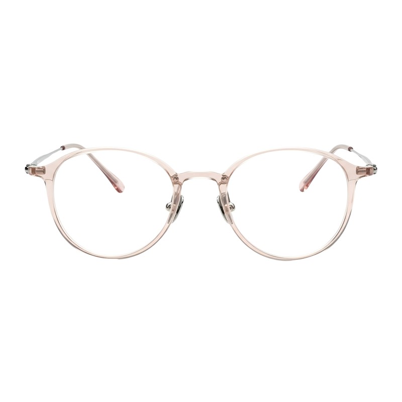 Round Light Nude Pink Eyeglasses