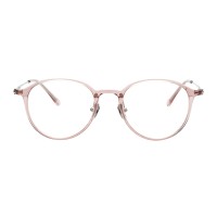 Round Light Pink Eyeglasses