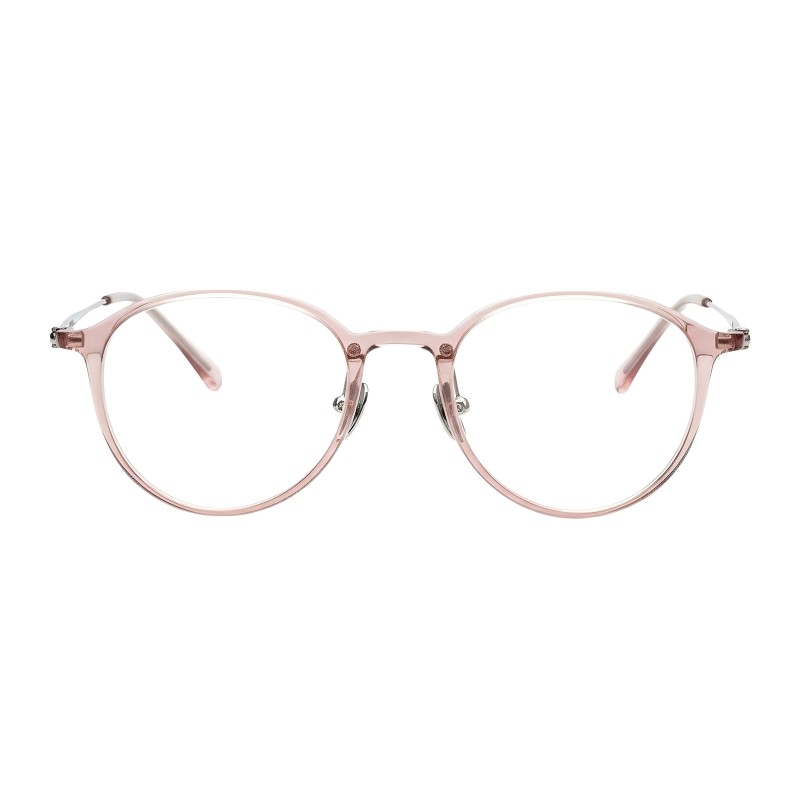 Round Light Pink Eyeglasses