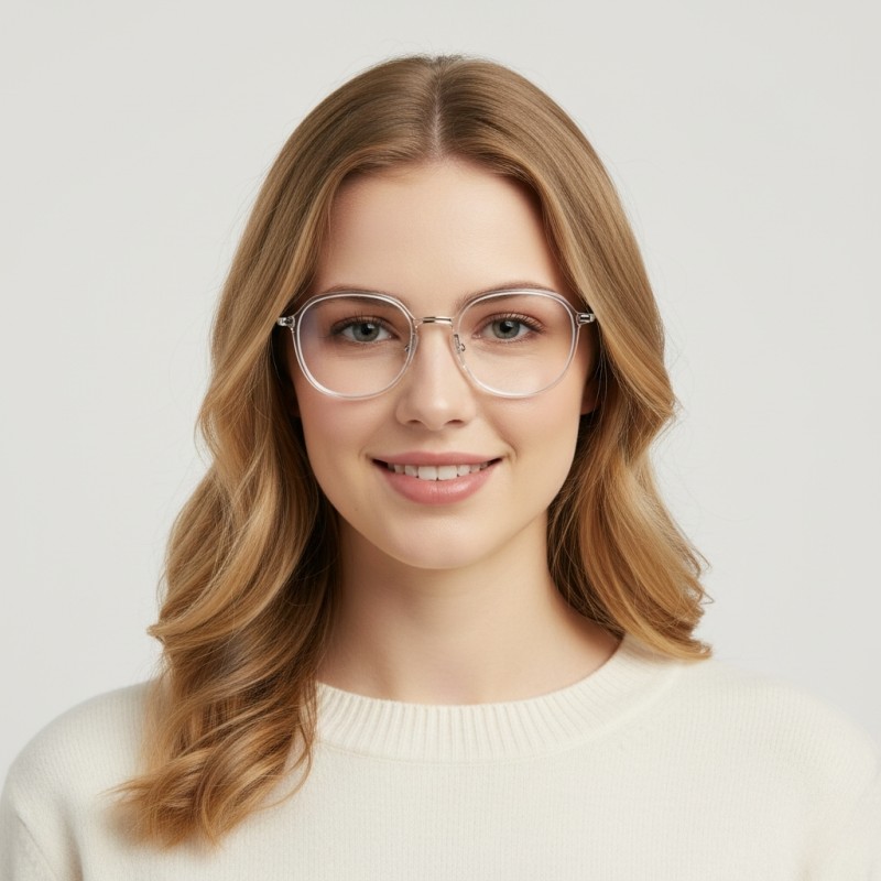 Oval Clear Eyeglasses