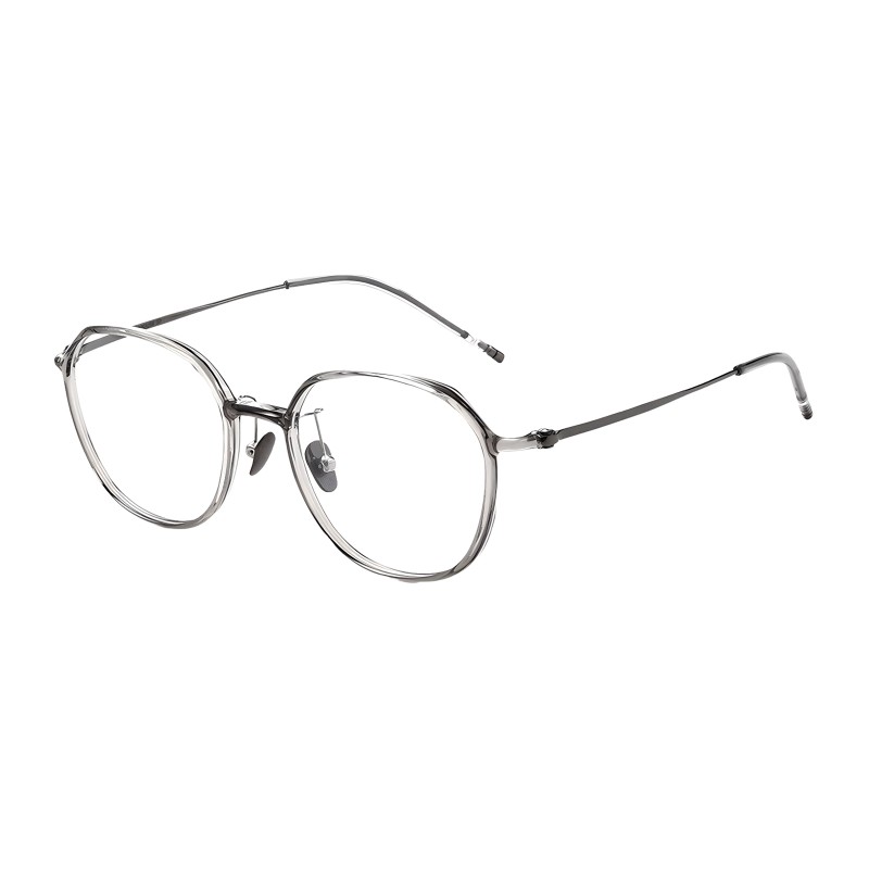 Oval Gray Eyeglasses