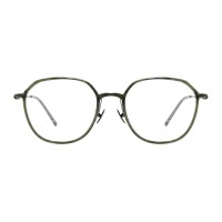 Oval Gunmetal-green Eyeglasses