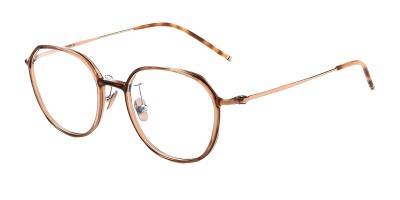 Oval Brown-tortoise Eyeglasses