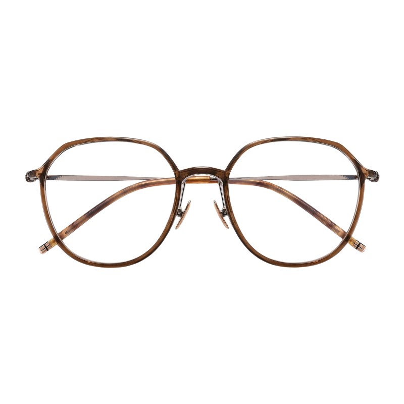 Oval Brown-tortoise Eyeglasses