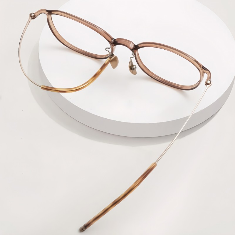 Oval Brown-tortoise Eyeglasses