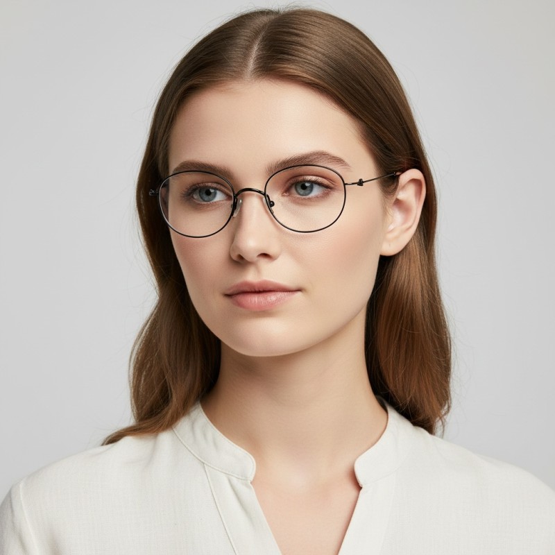 Round Black Eyeglasses