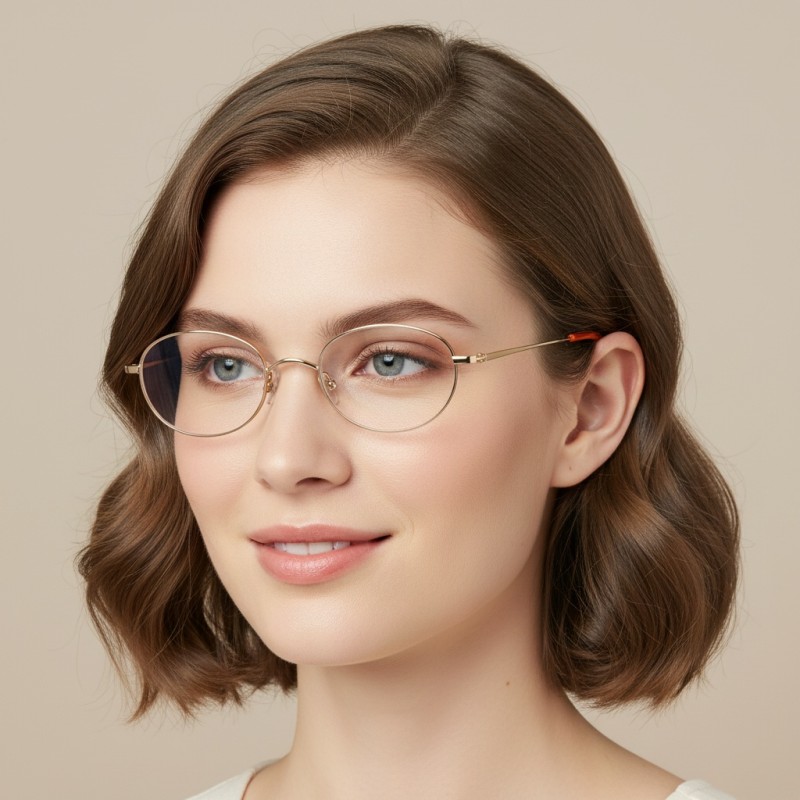 Round Golden Eyeglasses