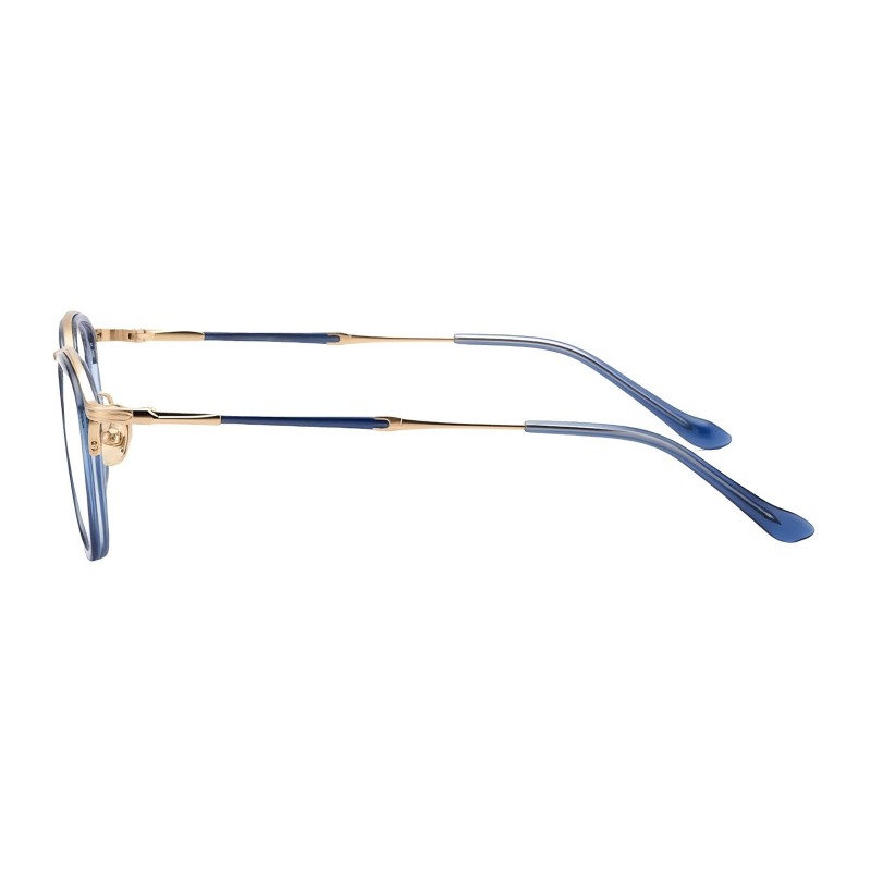 Round Blue Eyeglasses