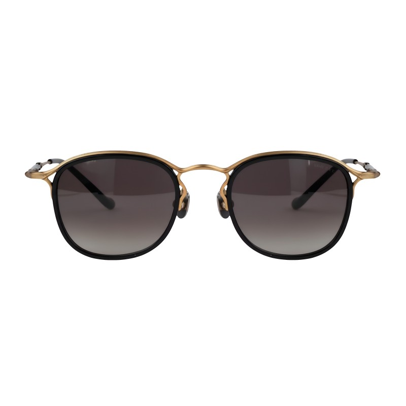 Round Black/Golden Eyeglasses