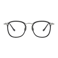 Round Black/Silver Eyeglasses