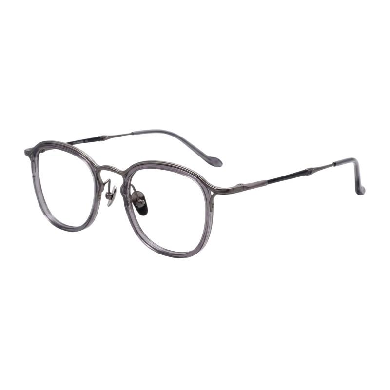 Round Gunmetal Eyeglasses