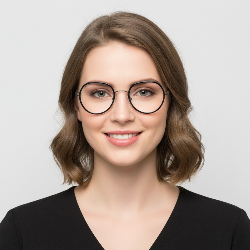 Round Black Eyeglasses