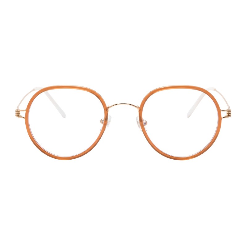 Round Orange Eyeglasses
