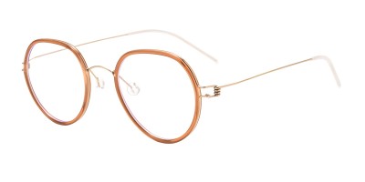 Round Orange Eyeglasses