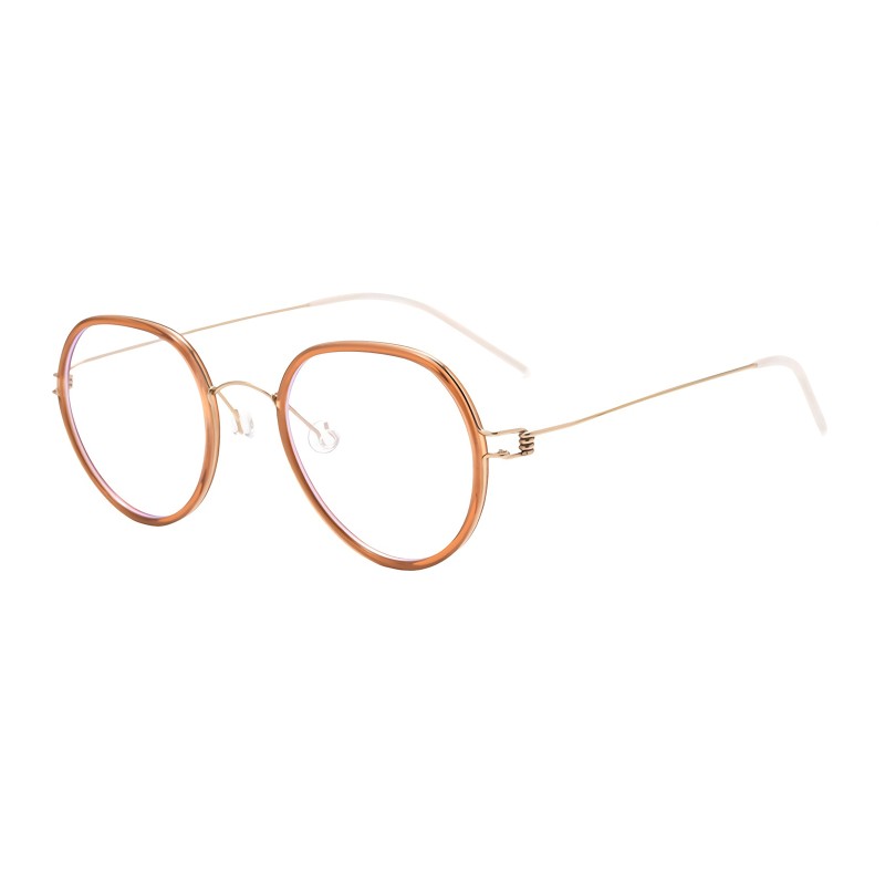 Round Orange Eyeglasses
