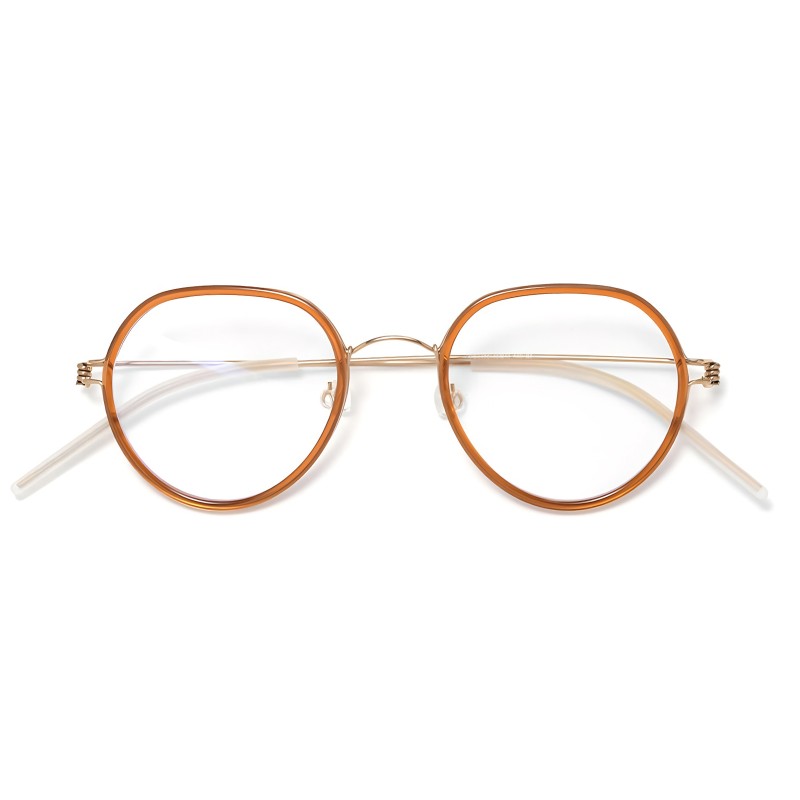 Round Orange Eyeglasses