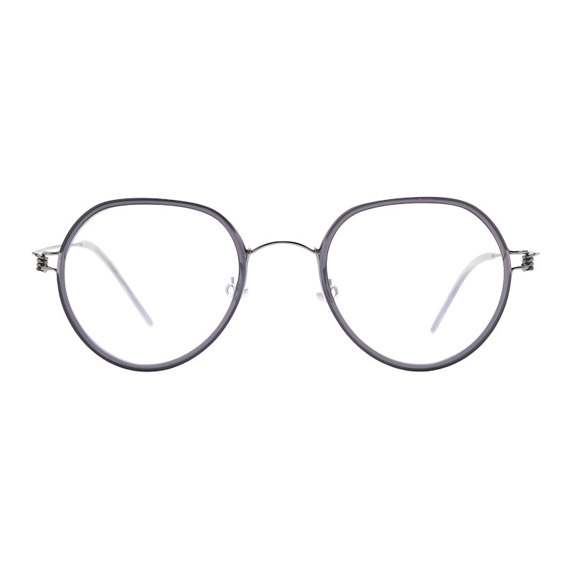 Round Gunmetal Eyeglasses