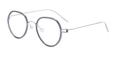Round Gunmetal Eyeglasses