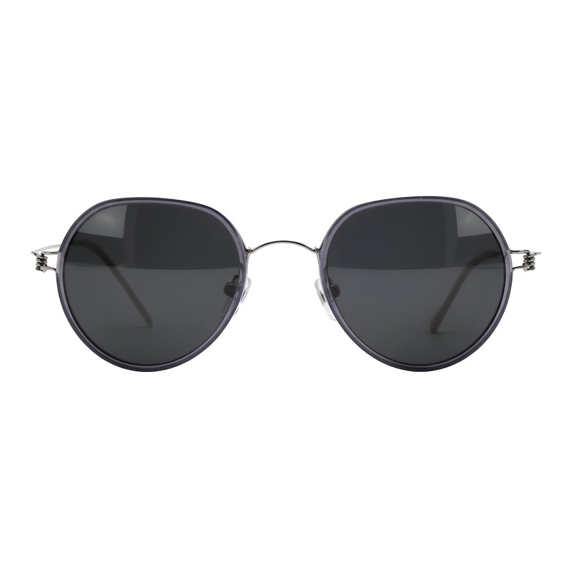 Round Gunmetal Eyeglasses