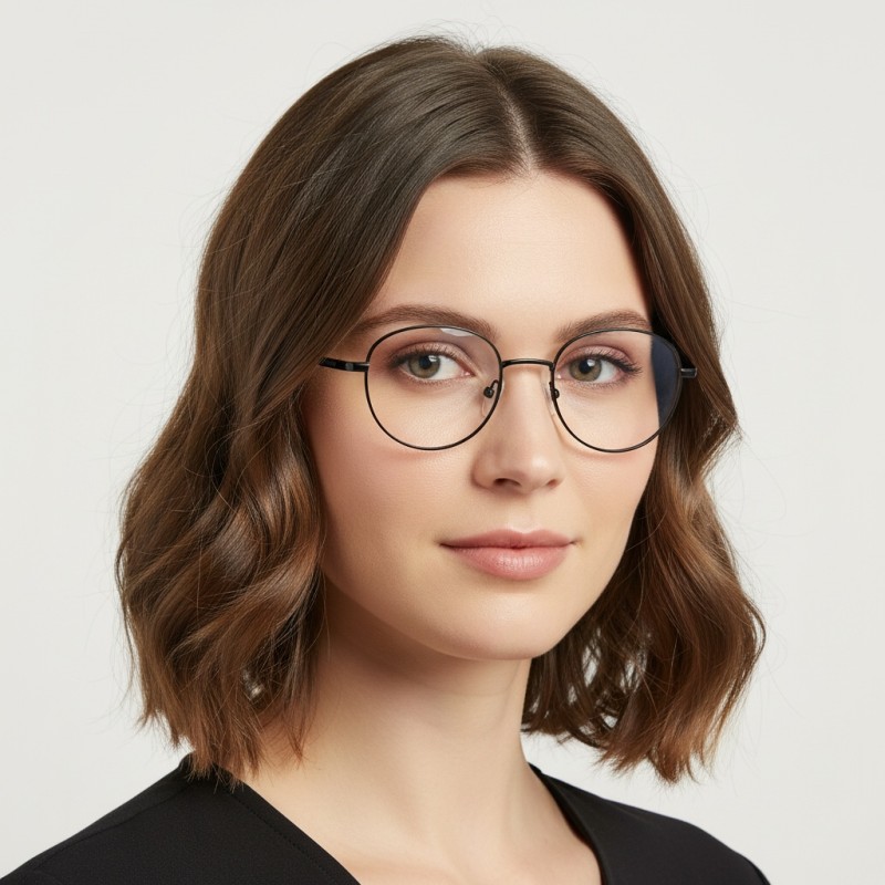 Round Black Eyeglasses