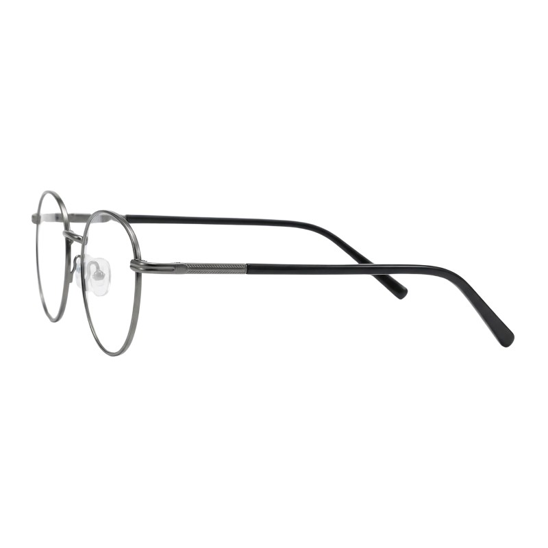Round Gunmetal Eyeglasses