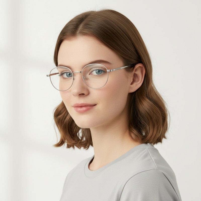 Round Silver Eyeglasses
