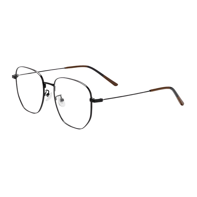 Polygon Black Eyeglasses