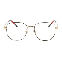 Polygon Black/Golden Eyeglasses