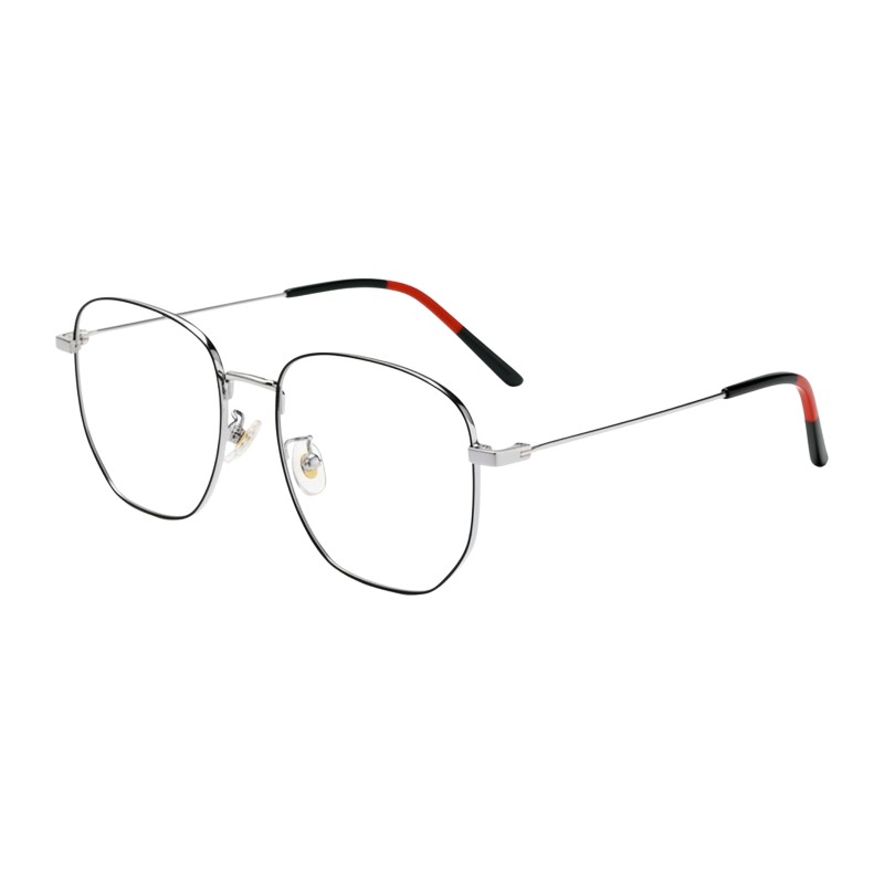 Polygon Black/Silver Eyeglasses