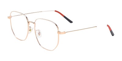 Polygon Rose Gold Eyeglasses