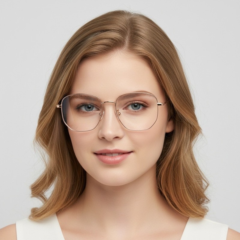 Polygon Rose Gold Eyeglasses