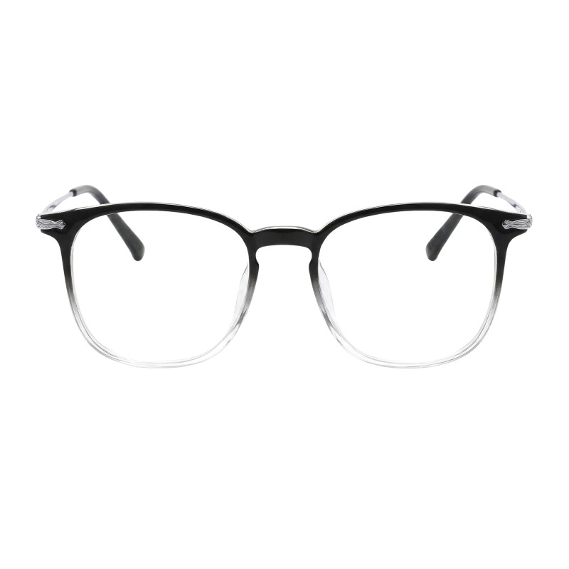 Square Black Crystal Eyeglasses