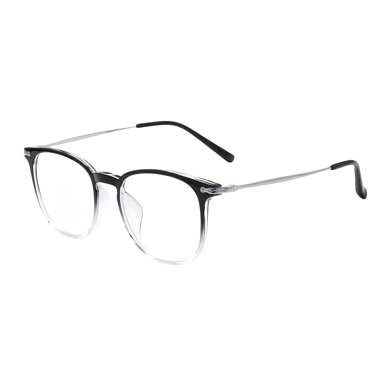 Square Black Crystal Eyeglasses