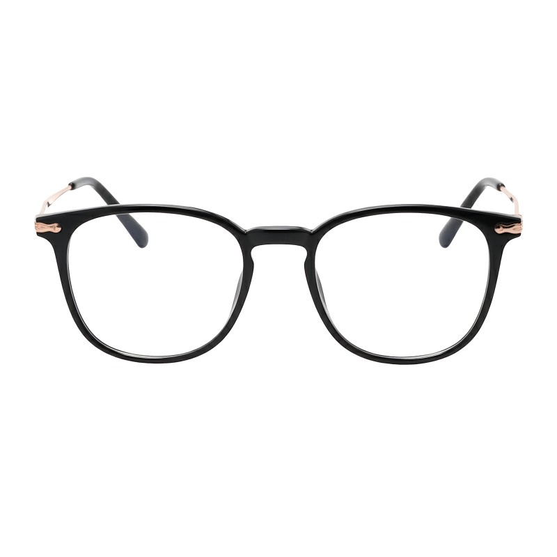 Square Black/Golden Eyeglasses