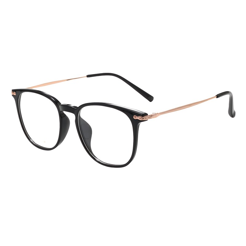 Square Black/Golden Eyeglasses