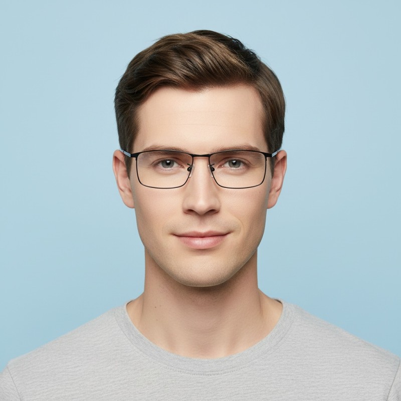 Rectangle Black Eyeglasses
