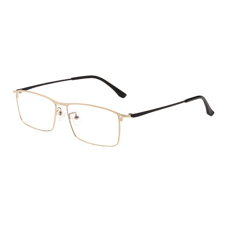 Rectangle Golden Eyeglasses