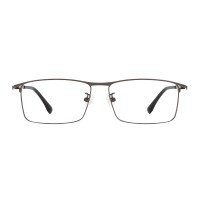 Rectangle Gunmetal Eyeglasses