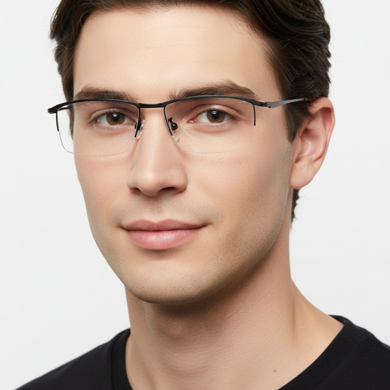 Rectangle Black Eyeglasses