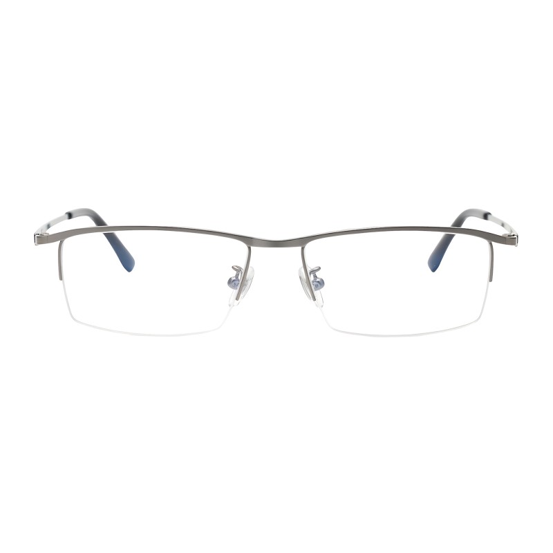 Rectangle Gunmetal Eyeglasses