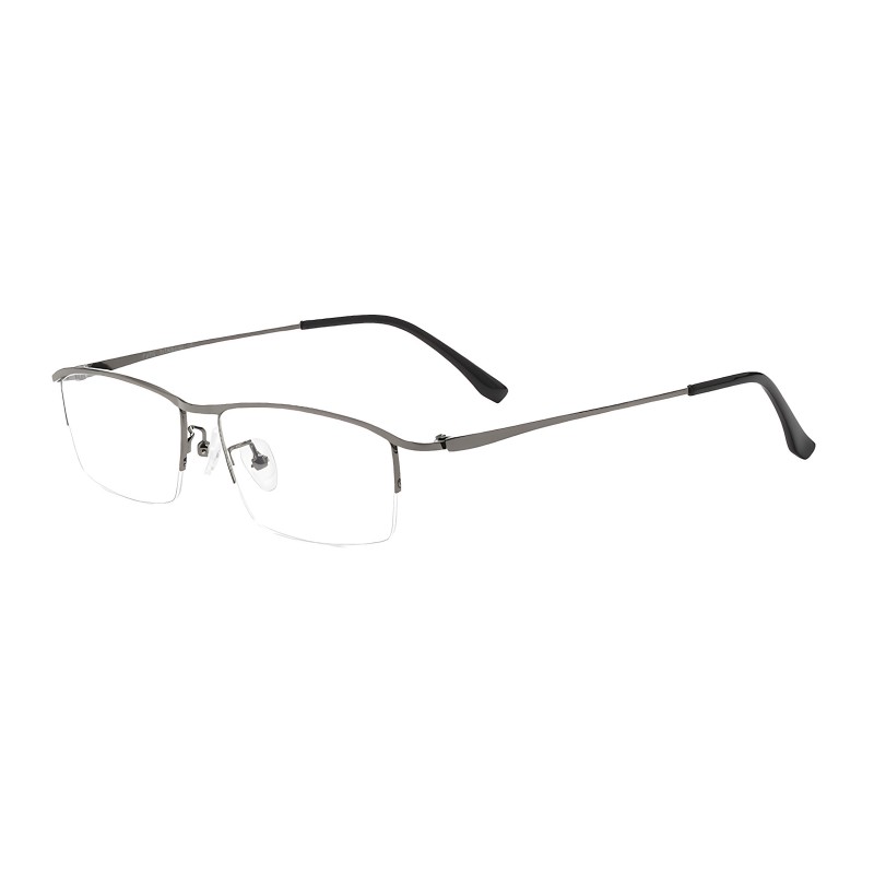 Rectangle Gunmetal Eyeglasses