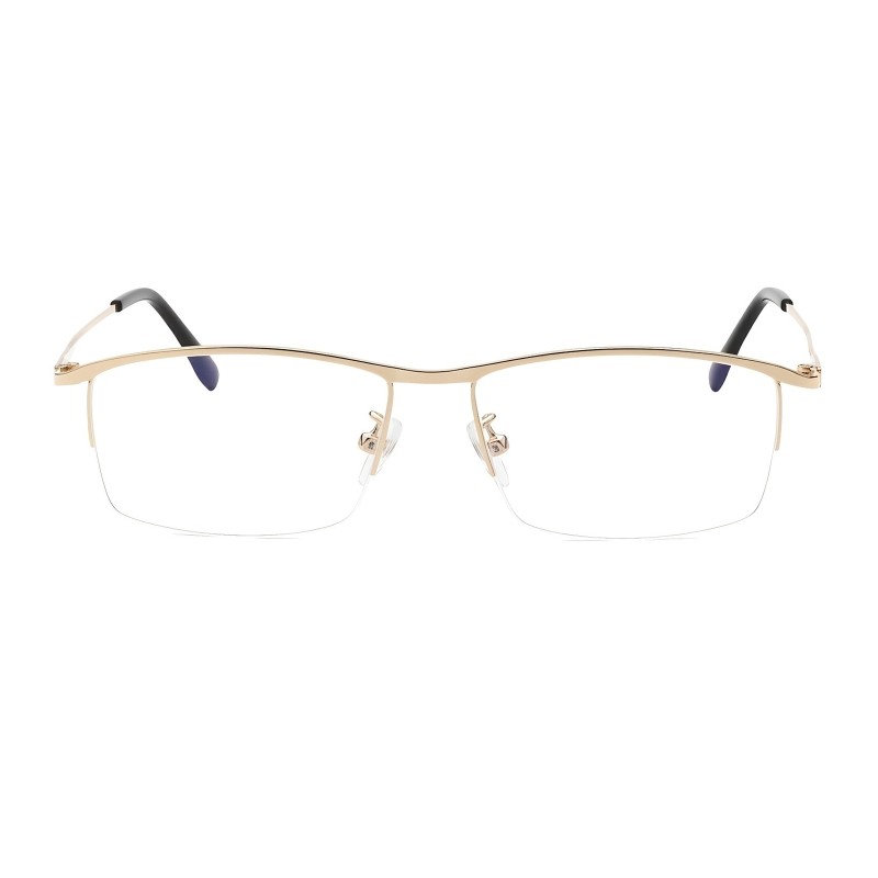 Rectangle Golden Eyeglasses