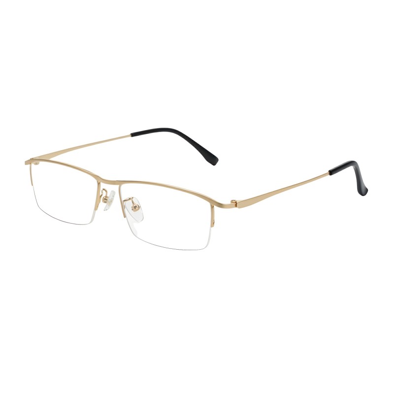 Rectangle Golden Eyeglasses