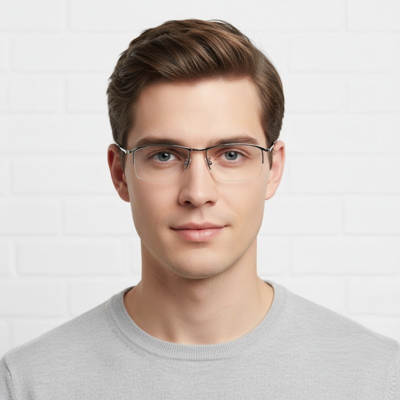 Rectangle Silver Eyeglasses