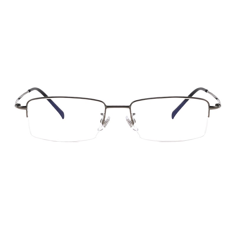 Rectangle Gunmetal Eyeglasses