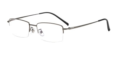 Rectangle Gunmetal Eyeglasses