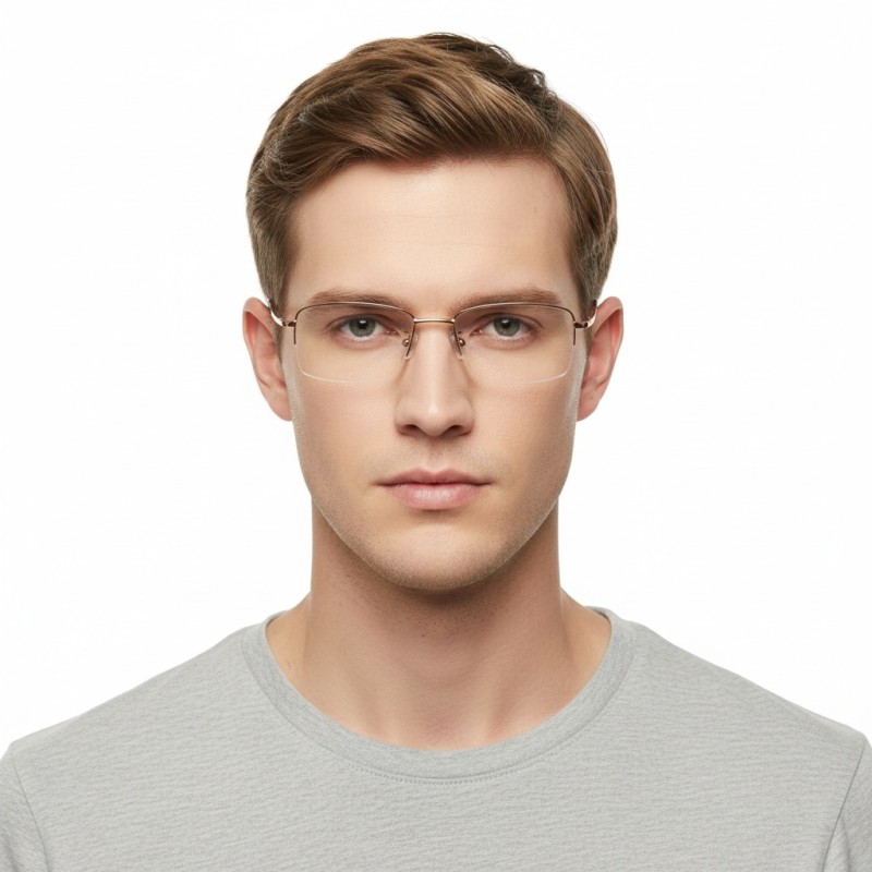 Rectangle Rose Gold Eyeglasses