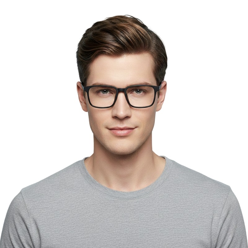 Square Black/Gray Eyeglasses