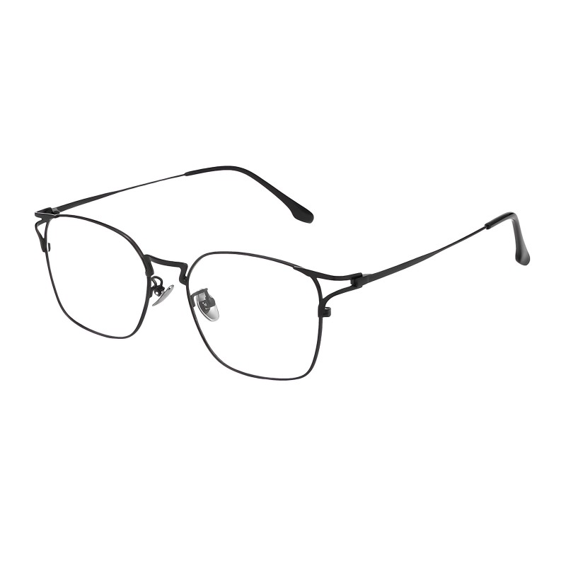 Polygon Black Eyeglasses